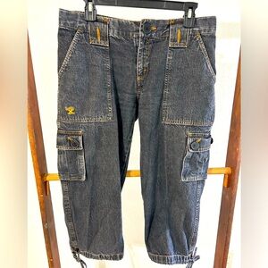 Vintage Y2K Twenty X Cargo Capri Denim Pants Size 5/6